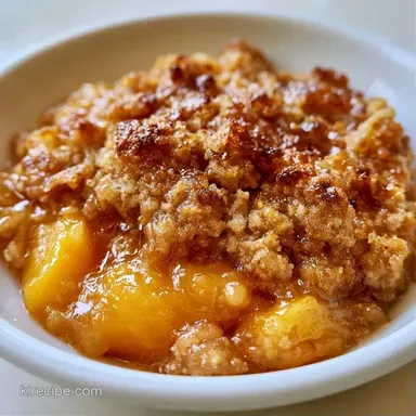 Grandma Peach Cobbler Recipe in 60 Min Recipe Card