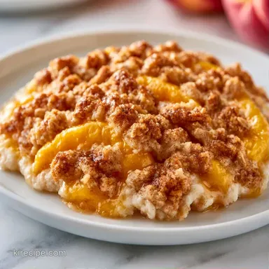 Easy Fresh Peach Crisp Recipe Card