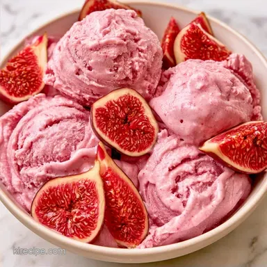 Fig Ice Cream with Fresh Figs