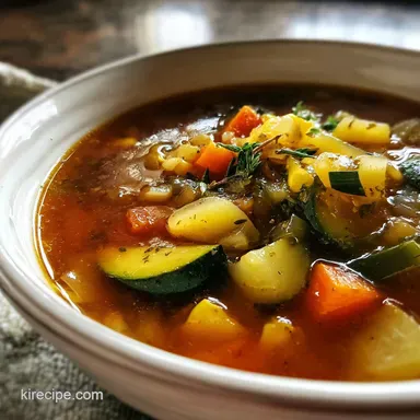 Homesteader Canning Vegetable Soup Recipe: Make-Ahead Recipe Card
