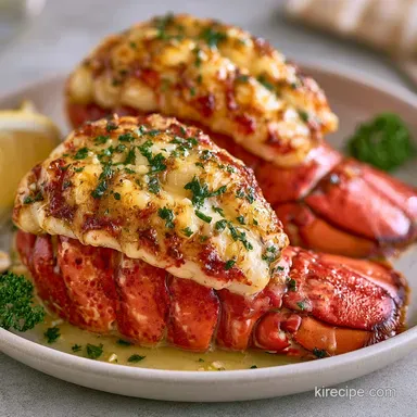 Ina Garten Lobster Tail with Garlic Butter Recipe Card