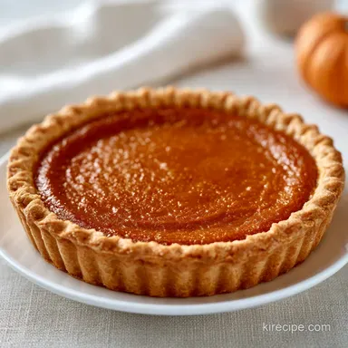Ina Garten Pumpkin Pie for 9 Servings Recipe Card