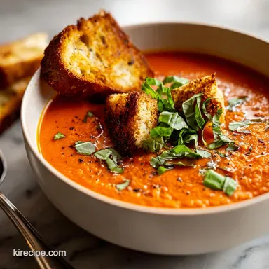 Ina Garten Roasted Tomato Soup for 8 Servings Recipe Card