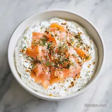 Ina Garten Smoked Salmon Dip for 9 Servings Recipe Card