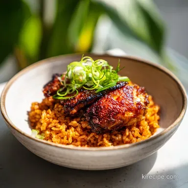 Rice Recipe with Korean Chicken in 35 Minutes