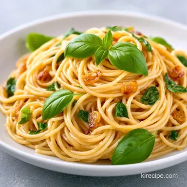 Lemon Garlic Basil Pasta in 20 Minutes Recipe Card
