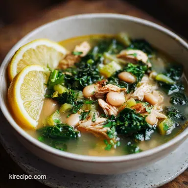 Lemony White Bean Soup with Turkey in 30 Minutes