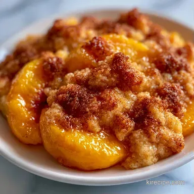 Easy Almond Flour Peach Crisp Recipe Card