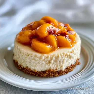 No Bake Peach Cheesecake for 12 Servings