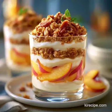 No Bake Peach Dessert Cups: Creamy Recipe Card