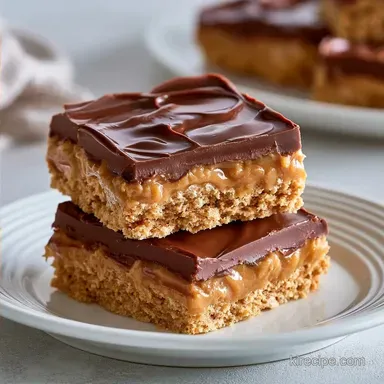No Bake Peanut Butter Bars with Graham Crackers