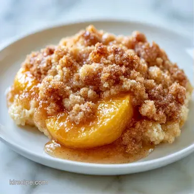 Peach Crisp for 8 Servings Recipe Card