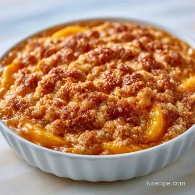 Oven Baked Peach Crisp in 55 Minutes Recipe Card