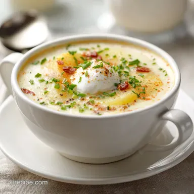 Paula Deens Crockpot Potato Soup for 8 Servings Recipe Card