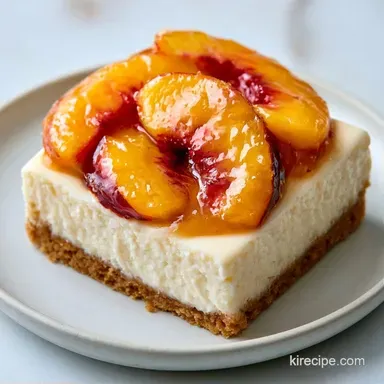 Peach Cream Cheese Torte for 8 Slices Recipe Card