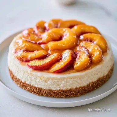 Peach Cream Cheese Torte for 8 Slices