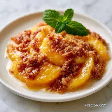 Peach Crumble for 8 Servings Recipe Card