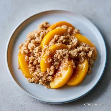 Peach Streusel Topping Recipe: Golden Recipe Card