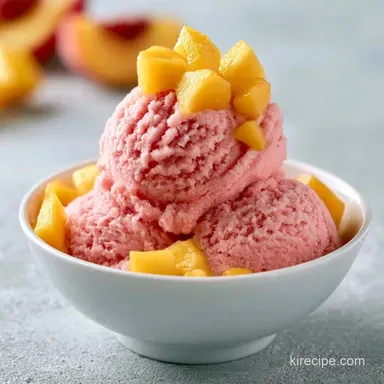 Peaches and Ice Cream for 12 Scoops Recipe Card