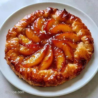 Puff Pastry Peach Galette for 6 Servings Recipe Card