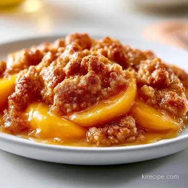 Crunchy Peach Crisp in 45 Minutes Recipe Card