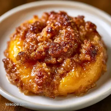 Quick Peach Dessert with Cake Mix Recipe Card