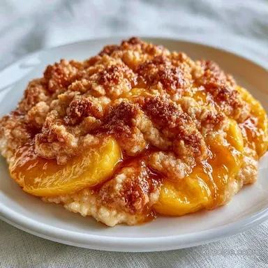 Easy Fresh Peach Crisp Recipe Recipe Card