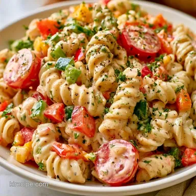 Rainbow Veggie Pasta Salad for Meal Prep