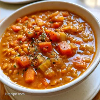 Red Bean Lentil Soup in 40 Minutes