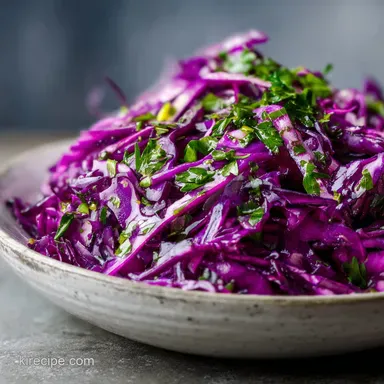 Red Cabbage Salad With Sumac in 25 Min Recipe Card