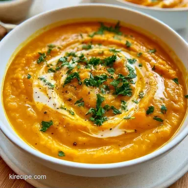 Red Lentil Soup Recipe for 4 Servings Recipe Card
