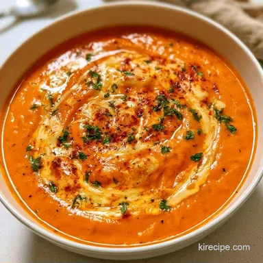 Roasted Red Pepper and Gouda Soup for 4