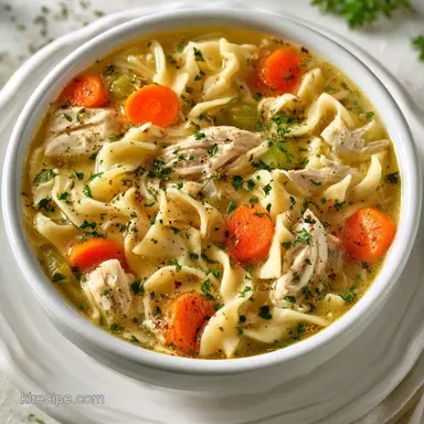 Rotisserie Chicken Noodle Soup in 45 Min Recipe Card