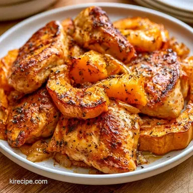 Chicken Acorn Squash for 4 Servings Recipe Card