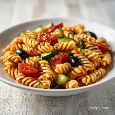 Simple Summer Pasta Salad in 30 Minutes Recipe Card