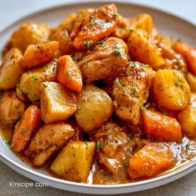 Slow Cooker Chicken Stew with Carrots Recipe Card