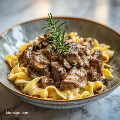 Easy Beef Stroganoff Slow Cooker Recipe with Rosemary