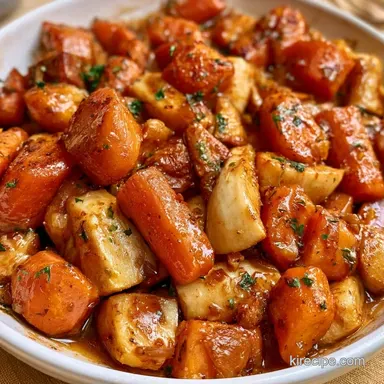 Slow Cooker Vegetable Stew for 8 Servings Recipe Card