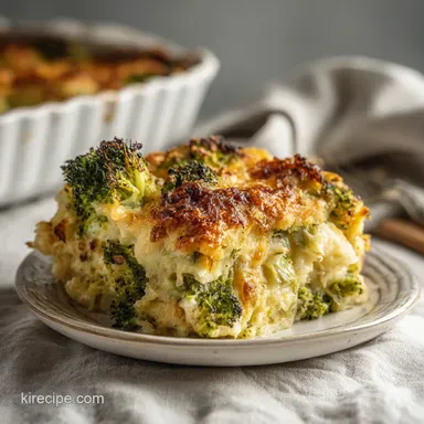 Broccoli Casserole for 8 Servings with Savory Ritz Cracker Crust