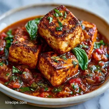 Spicy Basil Paneer Curry for 4 Servings Recipe Card