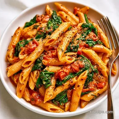 Creamy Spinach and SunDried Tomato Pasta