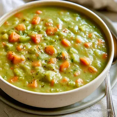 Split Green Pea Soup for 6 Servings Recipe Card