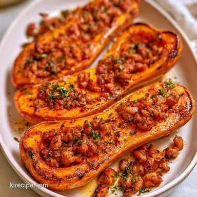 Stuffed Butternut Squash with Sausage