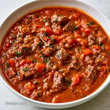 Stuffed Red Pepper Soup in 40 Minutes Recipe Card