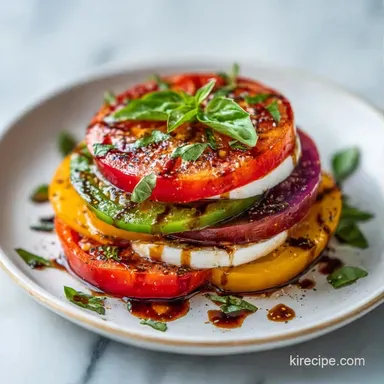 Tomato Basil Mozzarella Salad: 15 Min Recipe Card