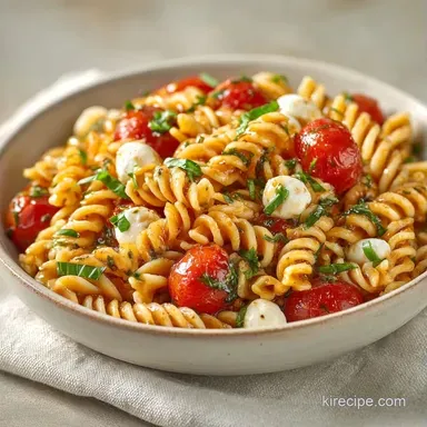 Vegetarian Caprese Pasta Salad for 4 Recipe Card