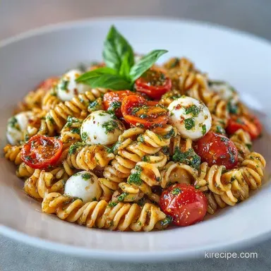 Vegetarian Caprese Pasta Salad for 4