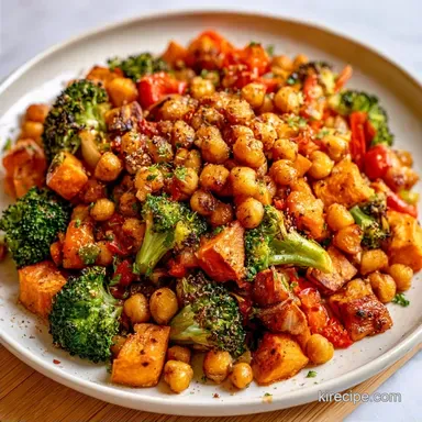 Chickpea Sheet Pan Dinner for 4 Servings