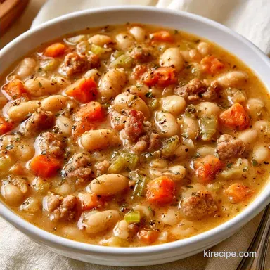 White Bean Soup with Sausage for 6