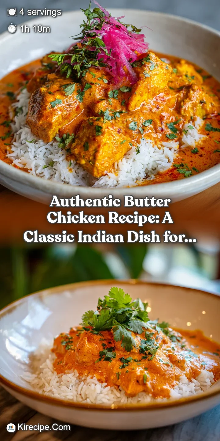Close-up of luscious butter chicken, sauce shimmering. You can almost smell the fragrant spices and taste the creamy texture.